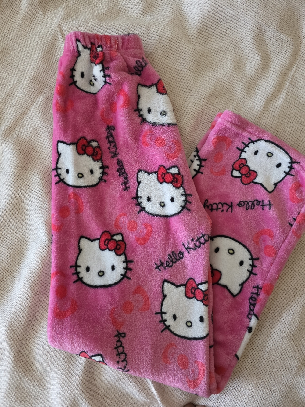Hello Kitty Pink Character Fleece Pajamas Pj Size Med